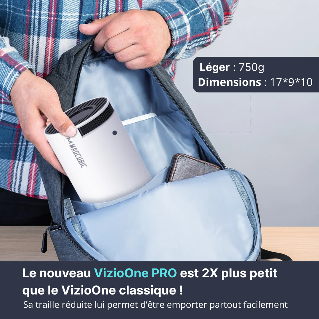 Mini projecteur VizioOne Pro 4K Android 11 Dual Wifi6 260ANSI Allwinner H713 BT5.0 1080P 1280*720P