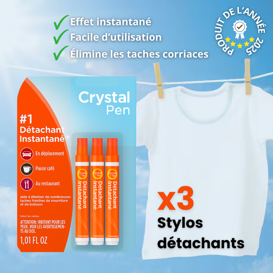 CrystalPen™ Stylo Anti-Taches Blanchissant Multi-Usages